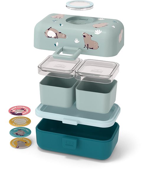 Snack Box MonBento Snack box for children Tresor Blue Capy, blue ...