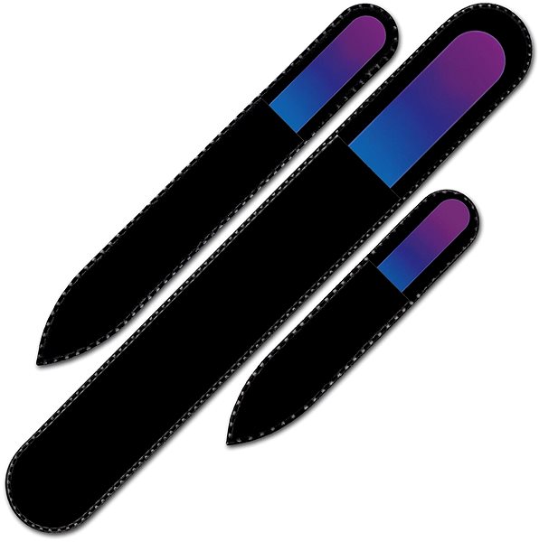 Pilník na nehty Mont Bleu Sada 3 barevných skleněných pilníku na nehty R-BMS03 ...