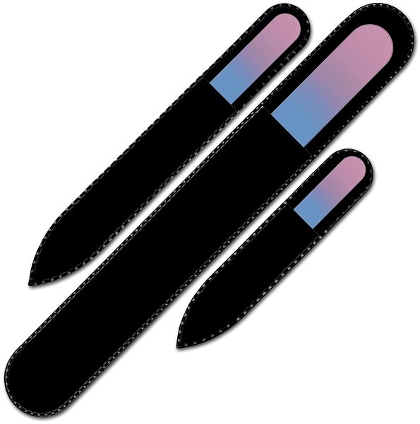 Mont Bleu Set of 3 coloured glass nail files R-BMS18.