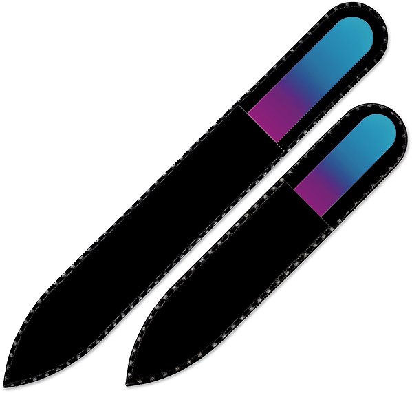 Mont Bleu R-MS19 set of 2 coloured glass nail files.