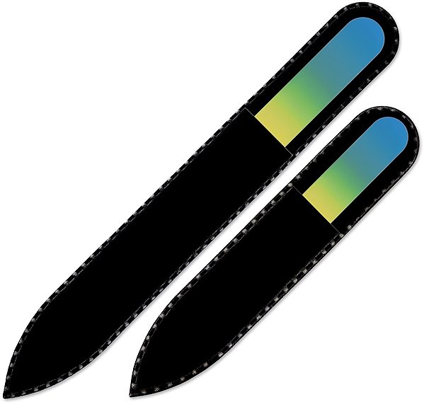 Mont Bleu R-MS24 set of 2 coloured glass nail files.