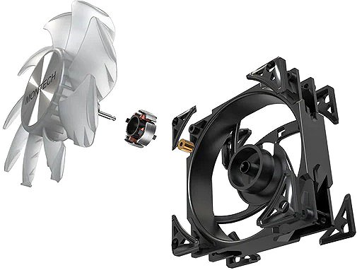 PC Fan Montech METAL PRO 12 ARGB PWM Black ...