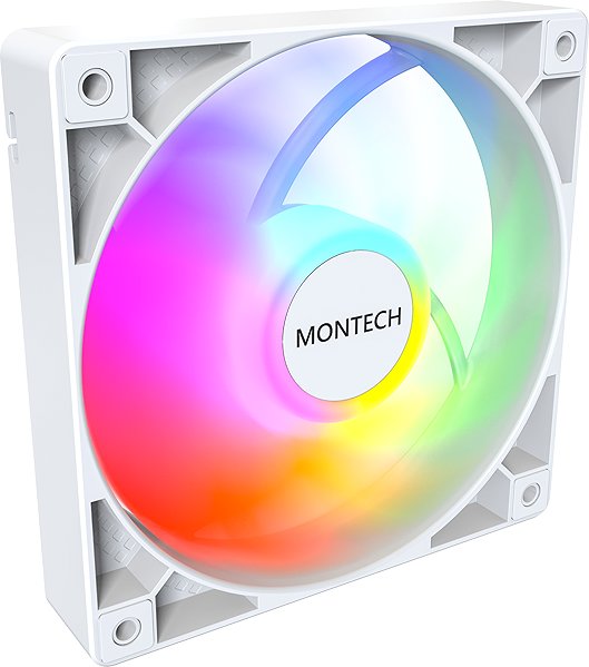 PC Fan Montech GF120 ARGB PWM White ...