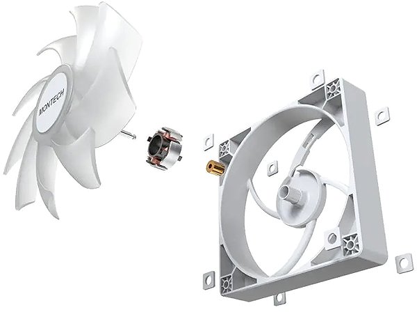 PC Fan Montech GF120 ARGB PWM White ...