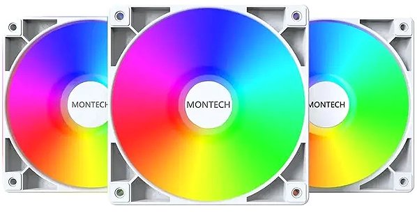 PC Fan Montech GF120 ARGB PWM White ...