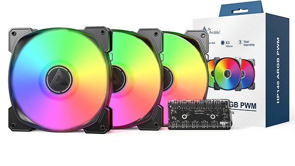 PC Fan Montech HP140 ARGB PWM Black ...
