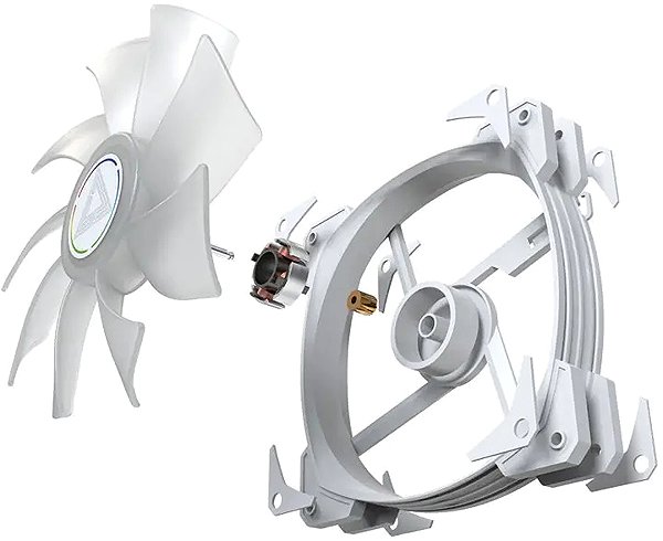 PC Fan Montech HP140 ARGB PWM White ...