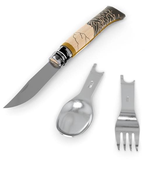 Snack Box MonBento and Opinel Snack set with cutlery and coaster Original + Picnic ...