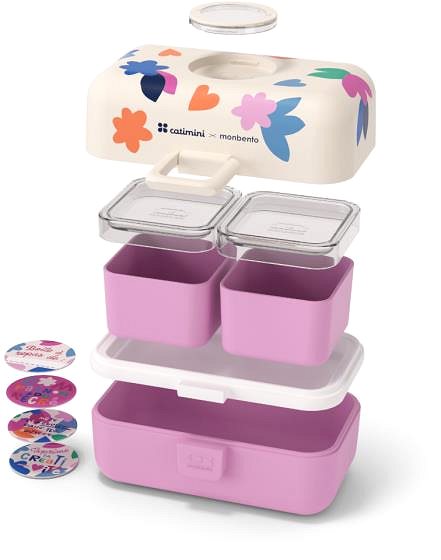 Snack Box MonBento School Snack Box Tresor Paper Cut, cream-pink ...