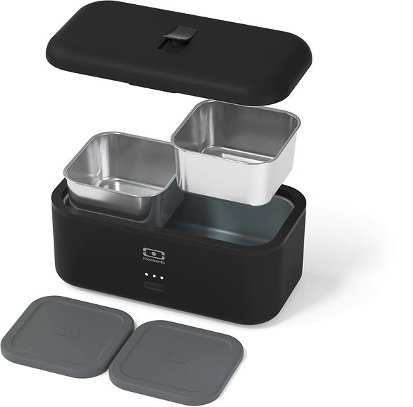 Snack Box MonBento Stainless steel snack boxes for warming Side S, 2 pcs ...