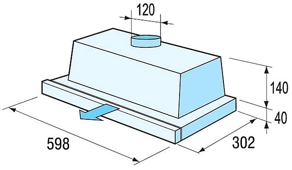 Extractor Hood MORA OT 651 GX Technical draft