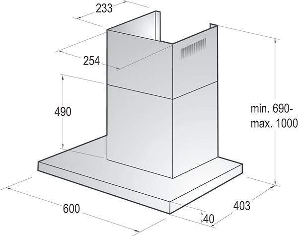 Extractor Hood MORA OK 637 X Technical draft