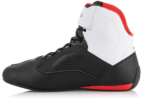 ALPINESTARS FASTER-3 RIDEKNIT motorcycle boots, black/white/red, 2025, size 46.