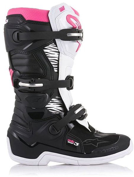 ALPINESTARS STELLA TECH 3 motorcycle boots, black/white/pink, 2025, size 39.