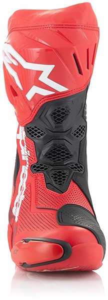 ALPINESTARS SUPERTECH R VENTED motorcycle boots, fluo red/red, 2025, size 37.
