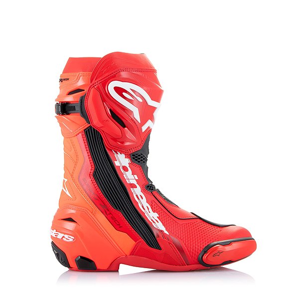 Topánky na motorku ALPINESTARS topánky SUPERTECH R, červené fluo/červené, 2025, veľ. 38 ...