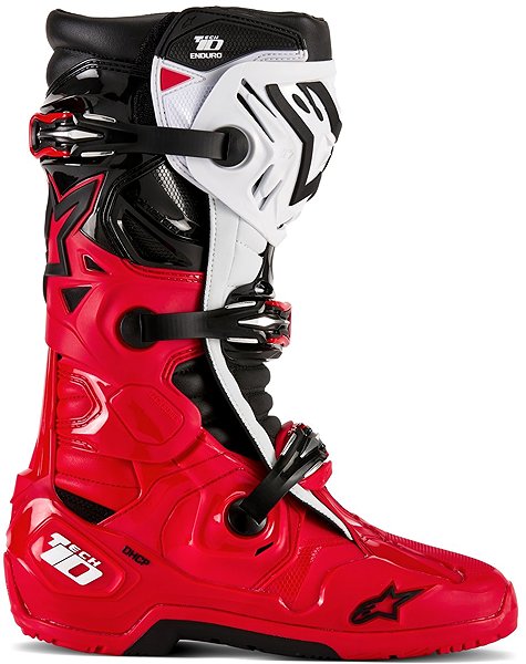Topánky na motorku ALPINESTARS topánky TECH 10 Enduro, červené/čierne/biele, 2025, veľ. 42 ...