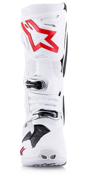 ALPINESTARS TECH 10 SUPERVENTED motorcycle boots, perforated, white/red/black, 2025, size 45.5.