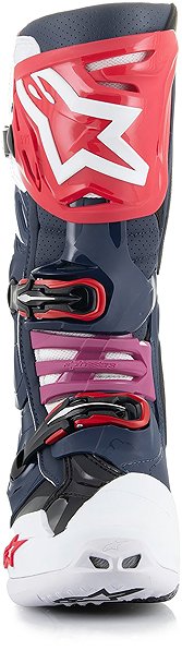 Motoros csizma ALPINESTARS TECH 10 SUPERVENTED, perforált, sötétkék/fehér/piros/lila, 2025, 47-es méret ...