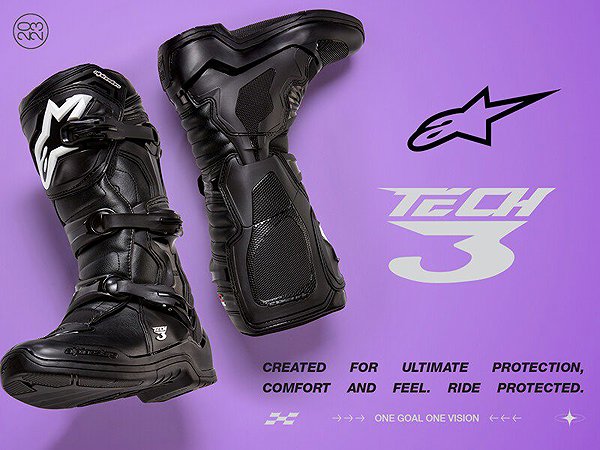 ALPINESTARS TECH 3 motorcycle boots, black, 2025, size 43 .
