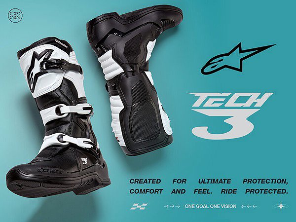 ALPINESTARS TECH 3 boots, black/white, 2025, size 43.