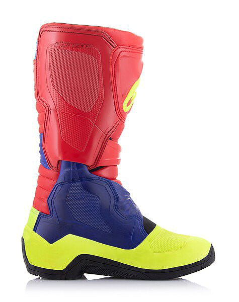 Motoros csizma ALPINESTARS TECH 3, piros/kék/fluo sárga/fekete, 2025, mérete 45,5 ...
