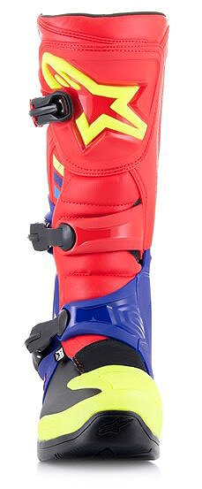 Motoros csizma ALPINESTARS TECH 3, piros/kék/fluo sárga/fekete, 2025, mérete 45,5 ...