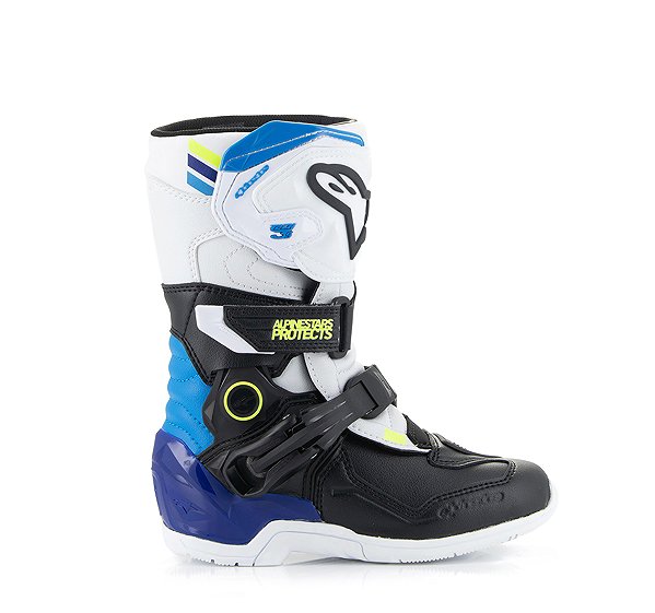 Motoros csizma ALPINESTARS TECH 3S KIDS fehér/fekete/kék, 2025, mérete 30,5 ...