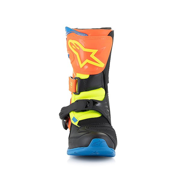 Motoros csizma ALPINESTARS TECH 3S KIDS, gyermek, fluo narancssárga / kék / fluo sárga / fekete, 2025, 28 ...