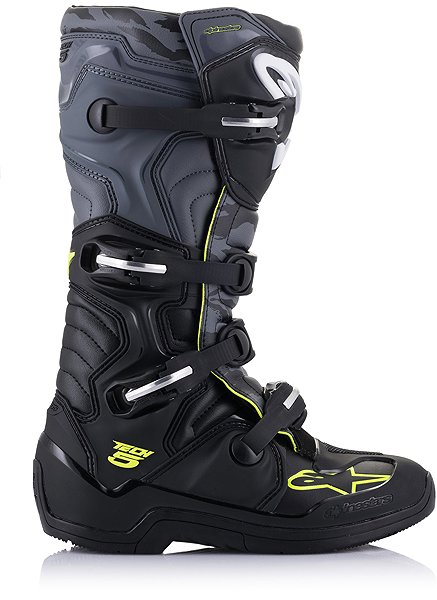 ALPINESTARS TECH 5 boots, black/grey/fluo yellow, 2025, size 42.