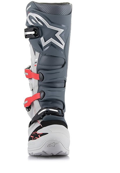 Motoros csizma ALPINESTARS TECH 7 Enduro, szürke/piros fluo/fekete, 2025, 44,5 méret ...
