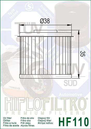 Olejový filter HIFLOFILTRO HF110 ...