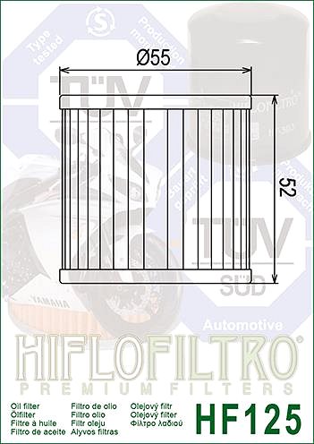 Olejový filter HIFLOFILTRO HF125 ...