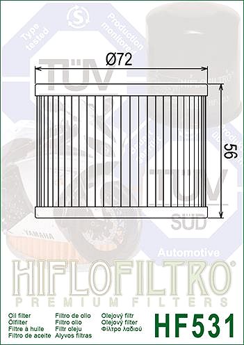 Olejový filter HIFLOFILTRO HF531 ...
