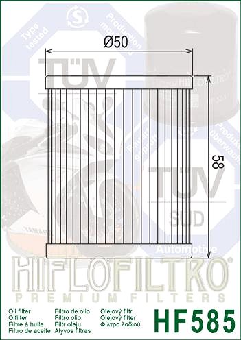 Olejový filter HIFLOFILTRO HF585 ...