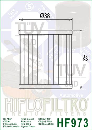 Olejový filter HIFLOFILTRO HF973 ...