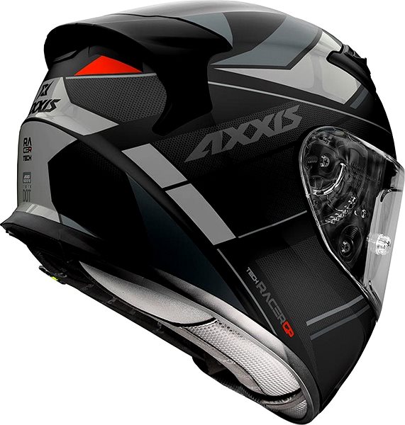 Prilba na motorku Axxis GP Racer SV Fiber Tech Integrálna prilba matná sivá XS Bočný pohľad