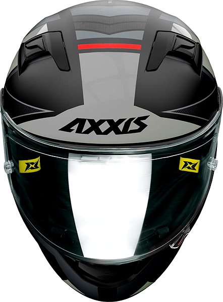 Prilba na motorku Axxis GP Racer SV Fiber Tech Integrálna prilba matná sivá L Predná strana – 3D