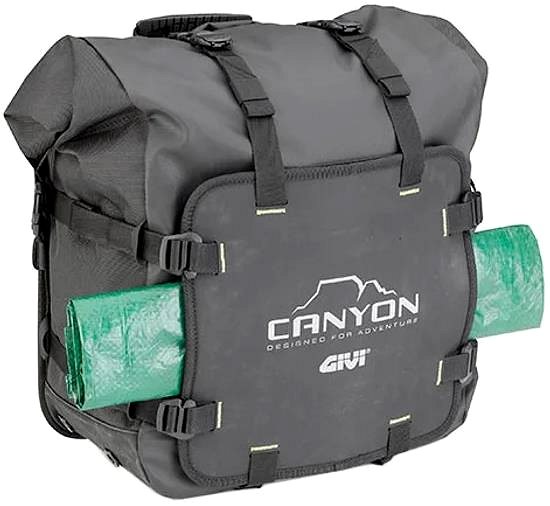 Taška na motorku Givi GRT720 vodoodolné bočné tašky čierne 2×25l, séria Canyon pre nosiče PLX ...