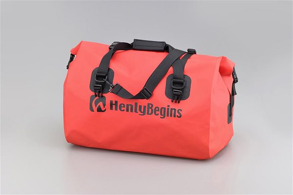 Taška na motorku Henlybegins vodotesná taška na sedadlo spolujazdca, červená, objem 60 l ...