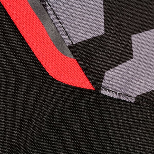 Motorkárska bunda Oxford Delta 1.0, sivá camo/červená/čierna, L ...
