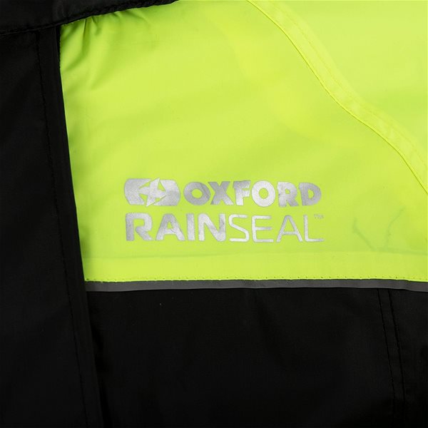 Motorkárska bunda Oxford Rain Seal 2023, čierna/žltá fluo, L ...
