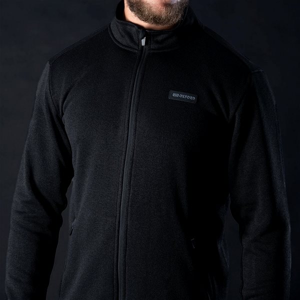 Motorkárska bunda Oxford Advanced Fleece Advanced termovložka, čierna, 2XL ...