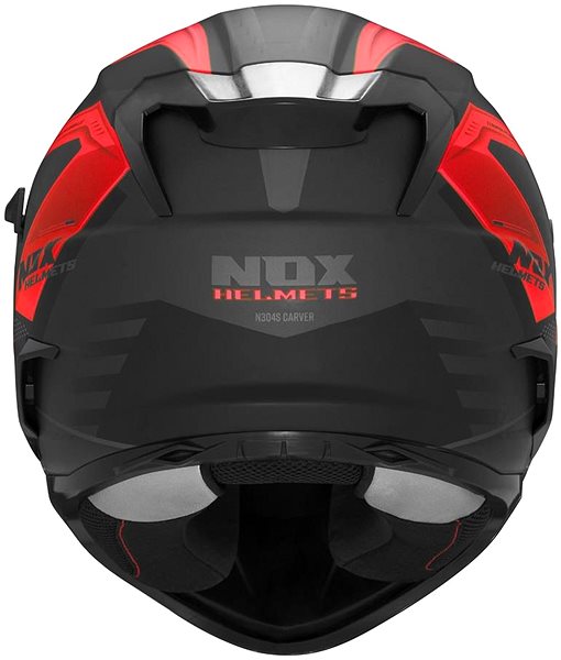 Helma na motorku NOX přilba N304S CARVER (černá matná,červená, vel. XS) 2025 ...