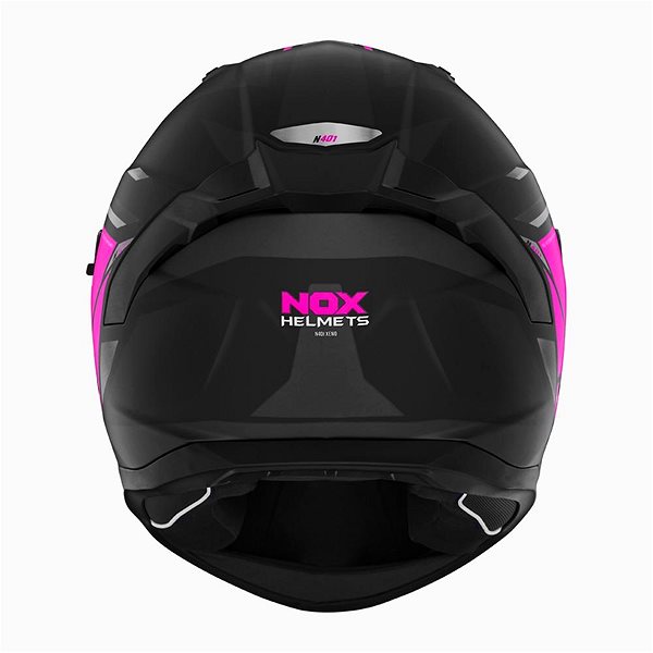 Prilba na motorku NOX N401 Xeno 2024, čierna matná, ružová, veľkosť L ...