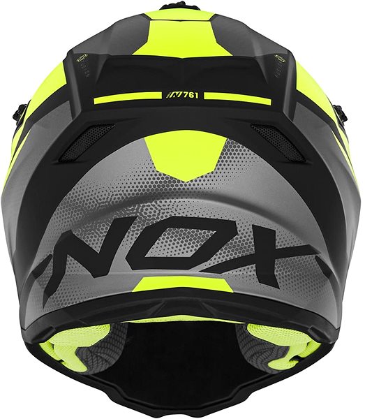 Helma na motorku NOX N761 MX 2024, dětská, neon žlutá, černá, šedá, velikost L ...