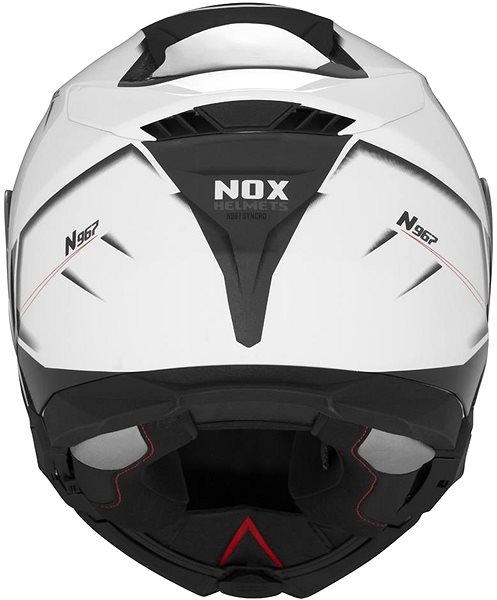 Helma na motorku NOX přilba N967 SYNCHRO (bílá,černá,červená, vel. XS) 2025 ...