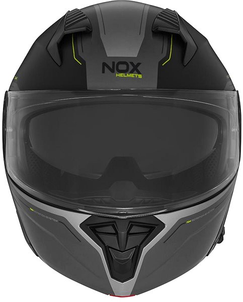 Prilba na motorku NOX N968 Tomak 2024, čierna matná, neón žltá, veľkosť 2XL ...