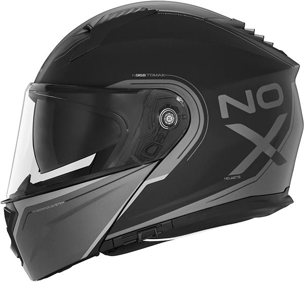 Prilba na motorku NOX N968 Tomak 2024, čierna matná, titánová, veľkosť L ...