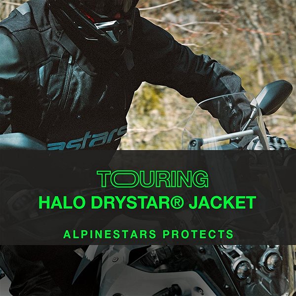 Bunda na motorku ALPINESTARS HALO DRYSTARS, khaki/béžová/žlutá fluo, 2024, vel. XL ...
